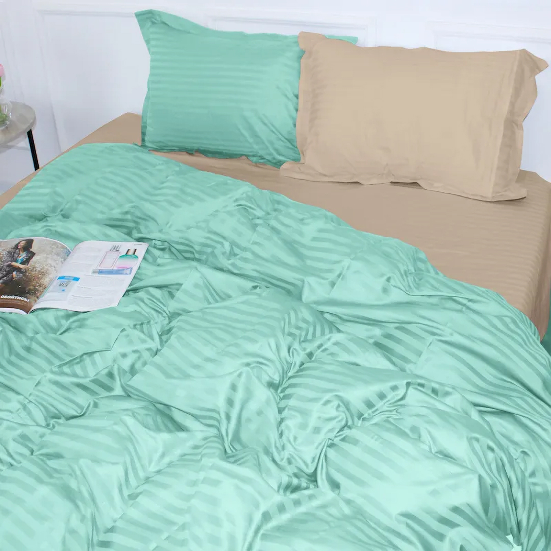 Комплект постельного белья MirSon Satin Stripe 30-0014 +30-0004 Aivengo 200х220 см (2200005260302)