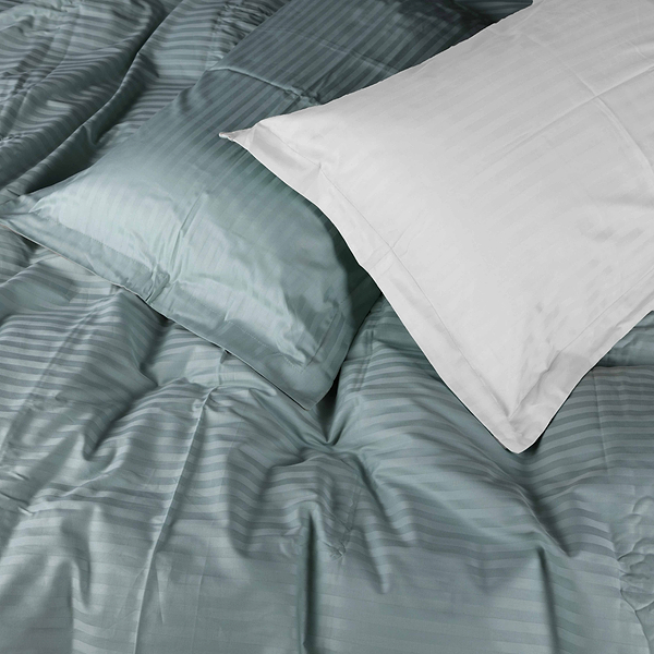 Фото - Комплект постільної білизни MirSon Satin Stripe 30-0015 +30-0001 Galiena 143х210 см (2200005260661)