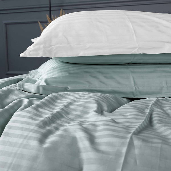 Фото - Комплект постільної білизни MirSon Satin Stripe 30-0015 +30-0001 Galiena 143х210 см (2200005260661)