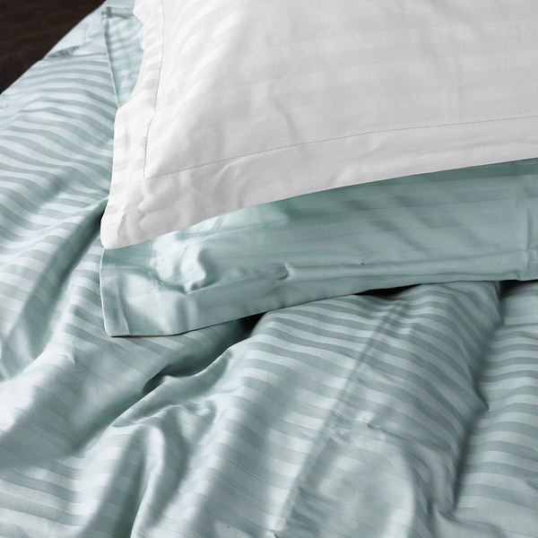 Фото - Комплект постільної білизни MirSon Satin Stripe 30-0015 +30-0001 Galiena 143х210 см (2200005260661)