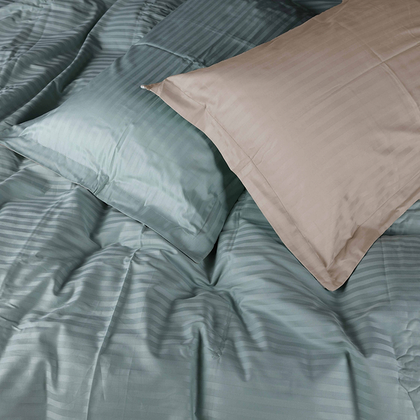 Фото - Комплект постільної білизни MirSon Satin Stripe 30-0015 +30-0004 Gavenia 143х210 см (2200005260869)