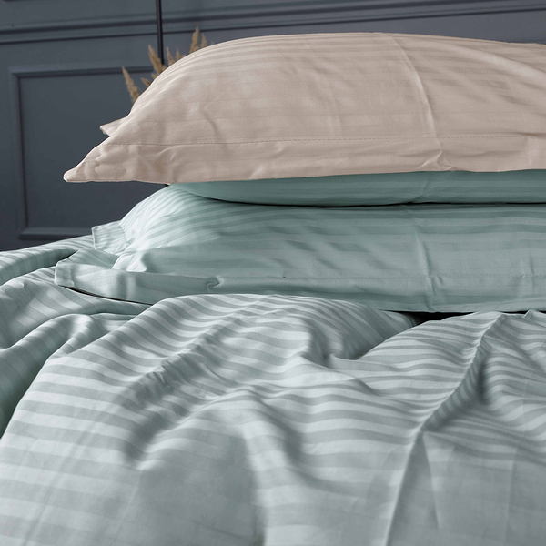 Фото - Комплект постільної білизни MirSon Satin Stripe 30-0015 +30-0004 Gavenia 143х210 см (2200005260869)