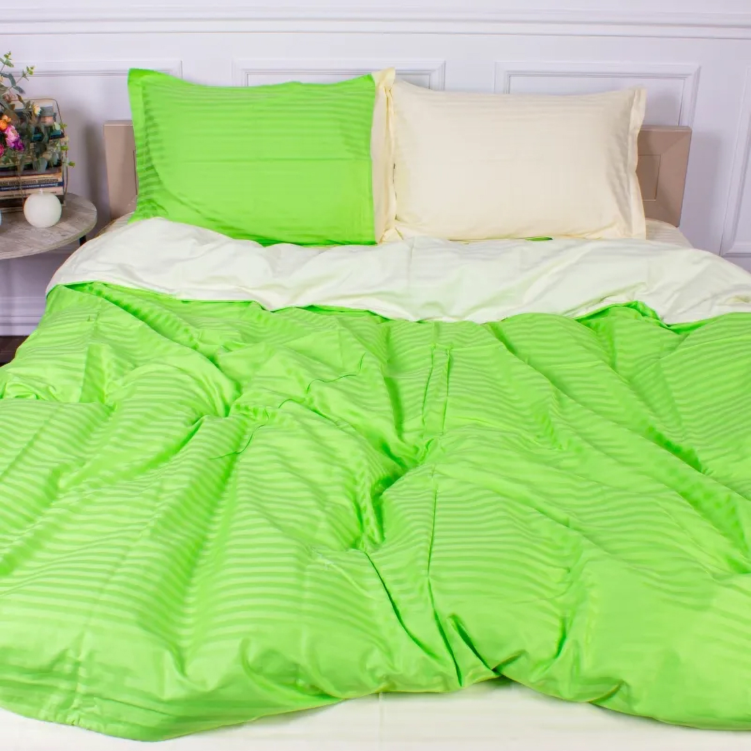 Комплект постельного белья MirSon Satin Stripe 30-0016 +30-0002 Elaija 175х210 см (2200005261699)