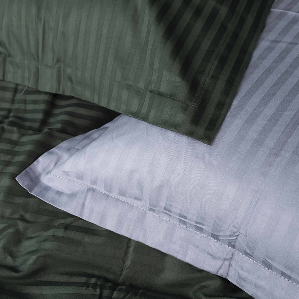 Фото - Комплект постельного белья MirSon Satin Stripe 30-0017 +30-0012 Galatee 143х210 см (2200005262269)