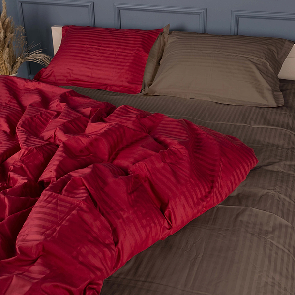 Фото - Комплект постельного белья MirSon Satin Stripe 30-0018 +30-0006 Brendon 143х210 см (2200005262863)