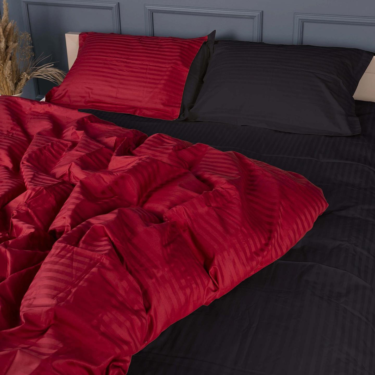 Комплект постільної білизни MirSon Satin Stripe 30-0018 +30-0021 Ferit 175х210 см (2200005263495)