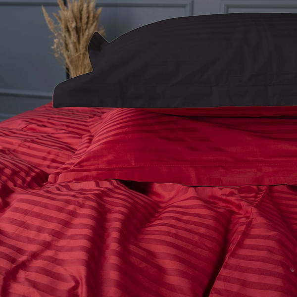 Фото - Комплект постільної білизни MirSon Satin Stripe 30-0018 +30-0021 Ferit 143х210 см (2200005263464)