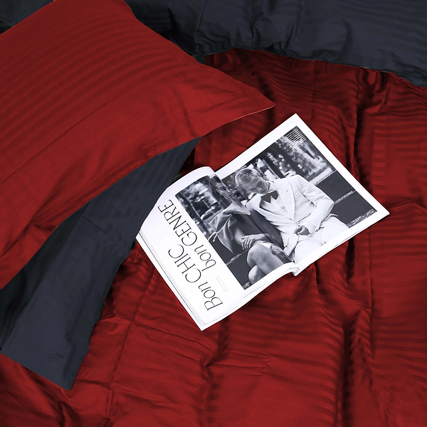 Фото - Комплект постільної білизни MirSon Satin Stripe 30-0018 +30-0021 Ferit 143х210 см (2200005263464)