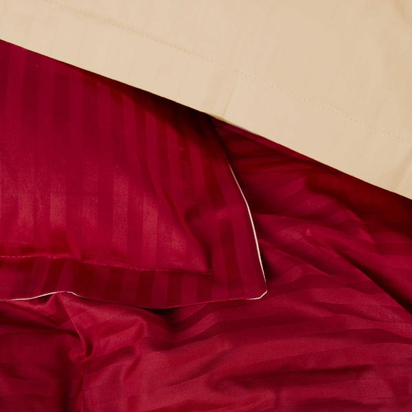 Фото - Комплект постільної білизни MirSon Satin Stripe 30-0018 +30-0002 Karimi 143х210 см (2200005263860)