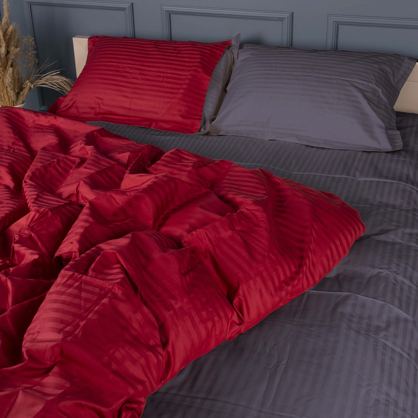 Комплект постельного белья MirSon Satin Stripe 30-0018 +30-0012 Jeren 200х220 см (2200005264102)