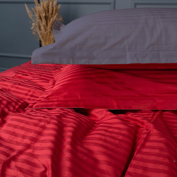 Фото - Комплект постельного белья MirSon Satin Stripe 30-0018 +30-0012 Jeren 143х210 см (2200005264065)