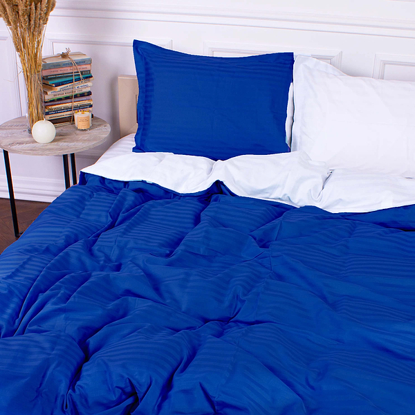Фото - Комплект постільної білизни MirSon Satin Stripe 30-0019 +30-0001 Fatima 143х210 см (2200005264461)