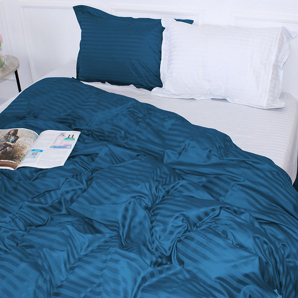 Фото - Комплект постільної білизни MirSon Satin Stripe 30-0019 +30-0001 Fatima 143х210 см (2200005264461)