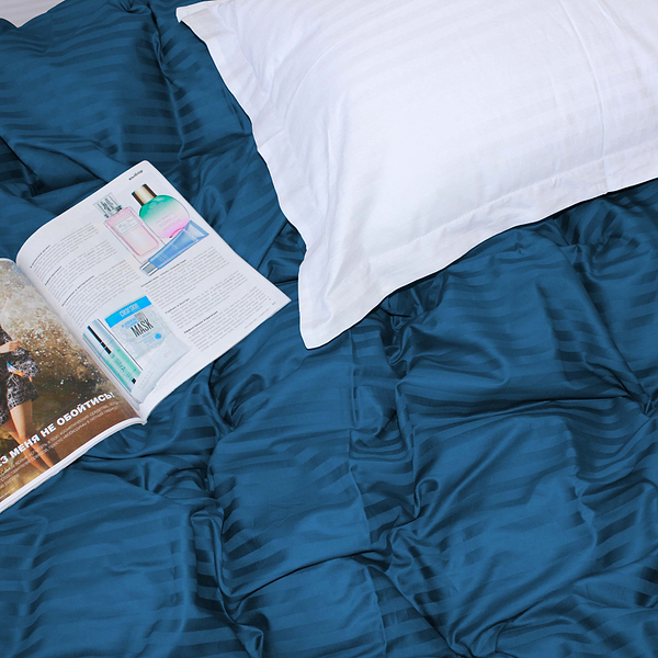 Фото - Комплект постільної білизни MirSon Satin Stripe 30-0019 +30-0001 Fatima 143х210 см (2200005264461)