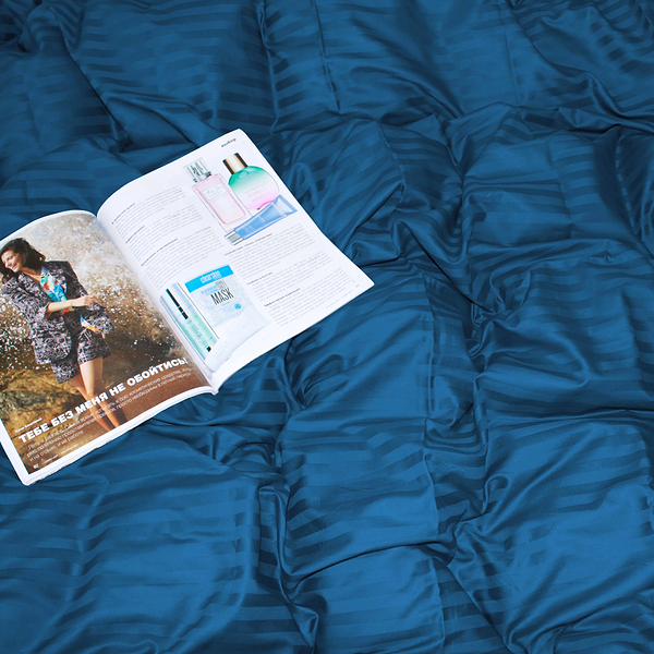 Фото - Комплект постільної білизни MirSon Satin Stripe 30-0019 +30-0001 Fatima 143х210 см (2200005264461)