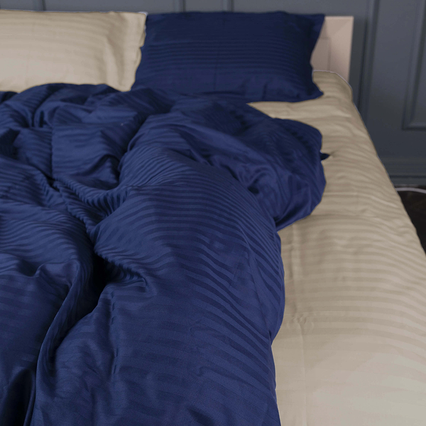 Фото - Комплект постільної білизни MirSon Satin Stripe 30-0020 +30-0004 Danelli 143х210 см (2200005264867)