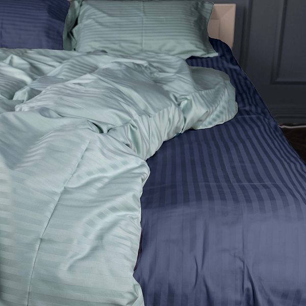 Фото - Комплект постільної білизни MirSon Satin Stripe 30-0020 +30-0015 Arabaji 143х210 см (2200005265260)