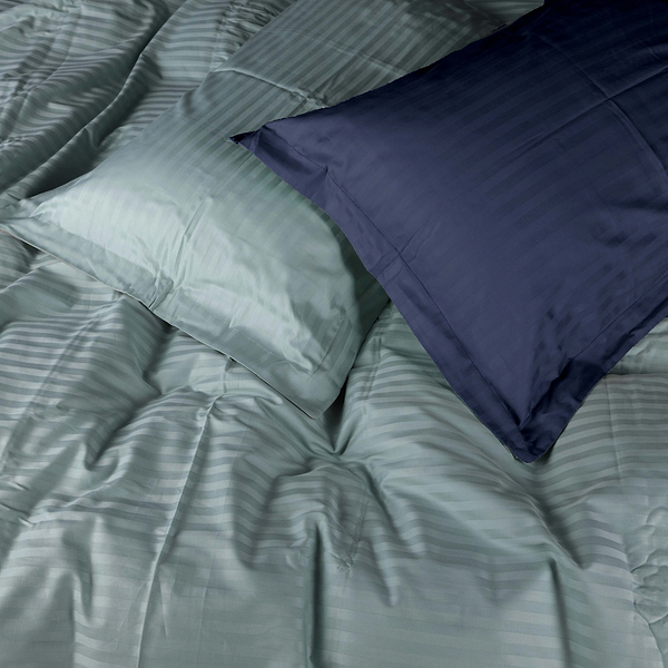 Фото - Комплект постільної білизни MirSon Satin Stripe 30-0020 +30-0015 Arabaji 143х210 см (2200005265260)