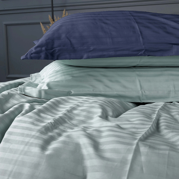 Фото - Комплект постільної білизни MirSon Satin Stripe 30-0020 +30-0015 Arabaji 143х210 см (2200005265260)