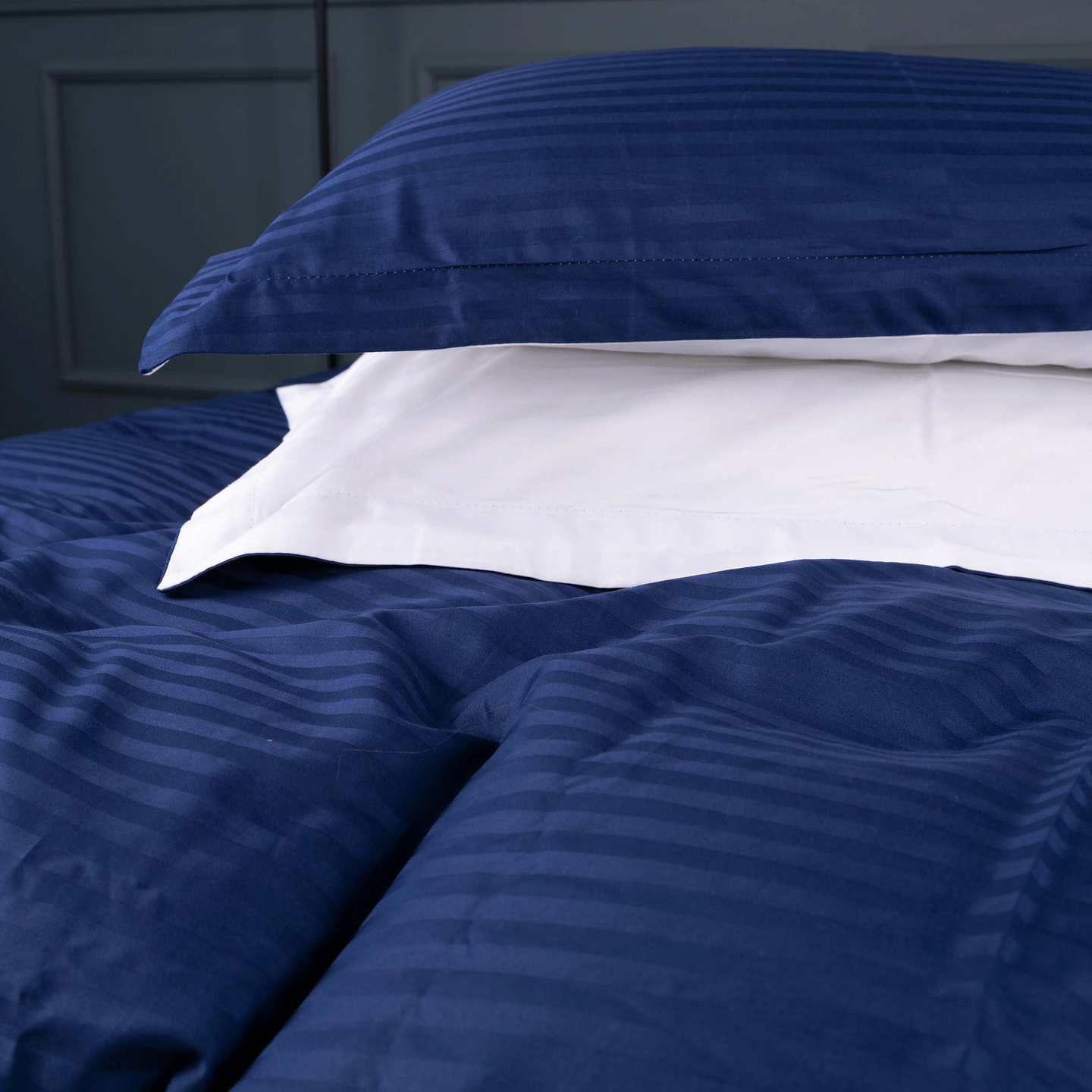 Комплект постільної білизни MirSon Satin Stripe 30-0020 +30-0001 Naskirin 175х210 см (2200005265499)