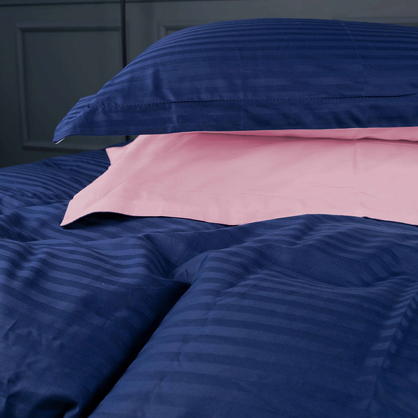 Фото - Комплект постільної білизни MirSon Satin Stripe 30-0020 +30-0007 Edarin 143х210 см (2200005265666)