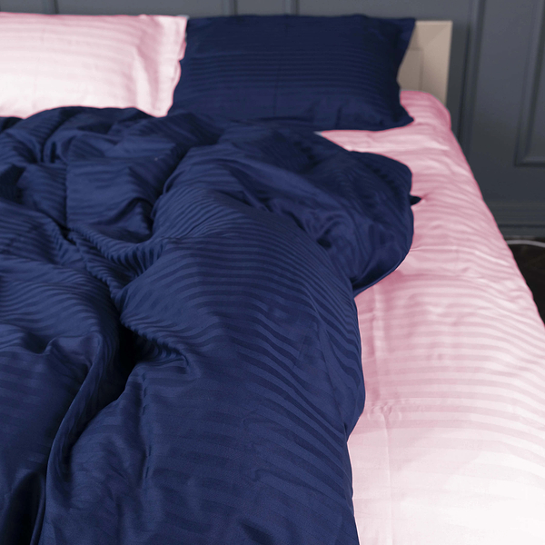 Фото - Комплект постільної білизни MirSon Satin Stripe 30-0020 +30-0007 Edarin 143х210 см (2200005265666)
