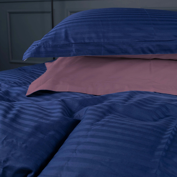 Фото - Комплект постільної білизни MirSon Satin Stripe 30-0020 +30-0008 Lovelin 143х210 см (2200005265864)