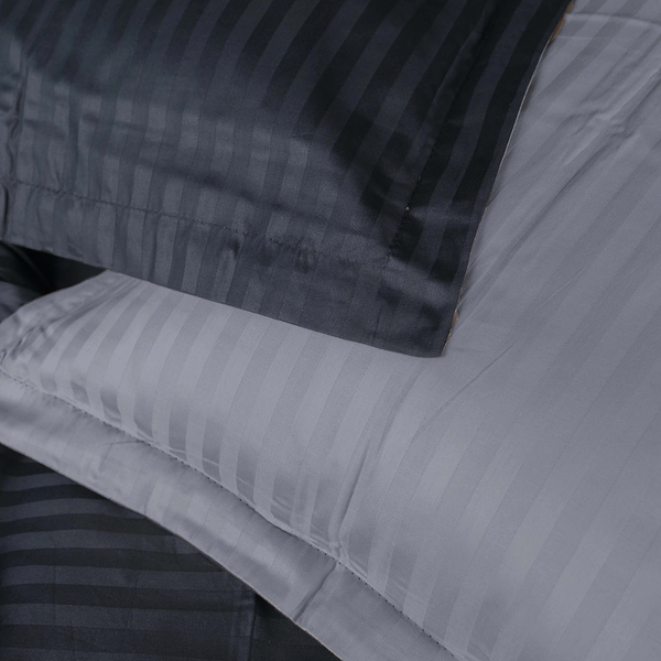 Фото - Комплект постільної білизни MirSon Satin Stripe 30-0021 +30-0012 Yamindi 143х210 см (2200005268063)