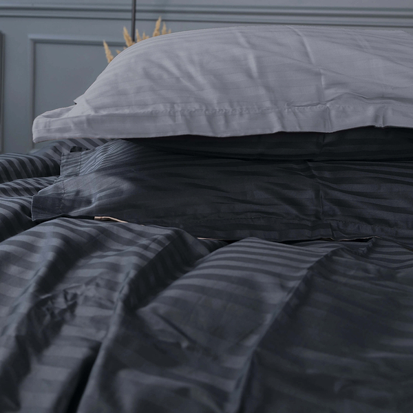 Фото - Комплект постільної білизни MirSon Satin Stripe 30-0021 +30-0012 Yamindi 143х210 см (2200005268063)