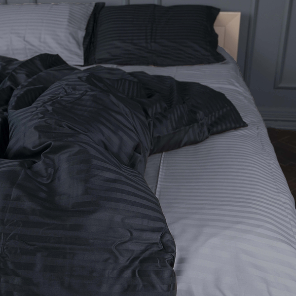 Фото - Комплект постільної білизни MirSon Satin Stripe 30-0021 +30-0012 Yamindi 143х210 см (2200005268063)