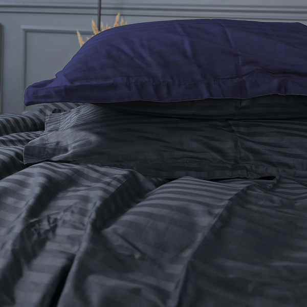 Фото - Комплект постільної білизни MirSon Satin Stripe 30-0021 +30-0020 Likana 143х210 см (2200005268261)