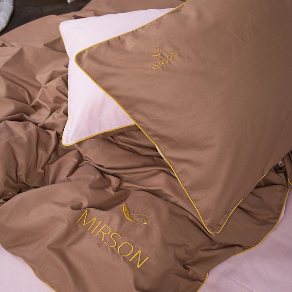 Фото - Комплект постельного белья MirSon Ranforce Elite Corner "Riccarda" (14-1312 + 15-1511) 175х210 см (2200008400576)