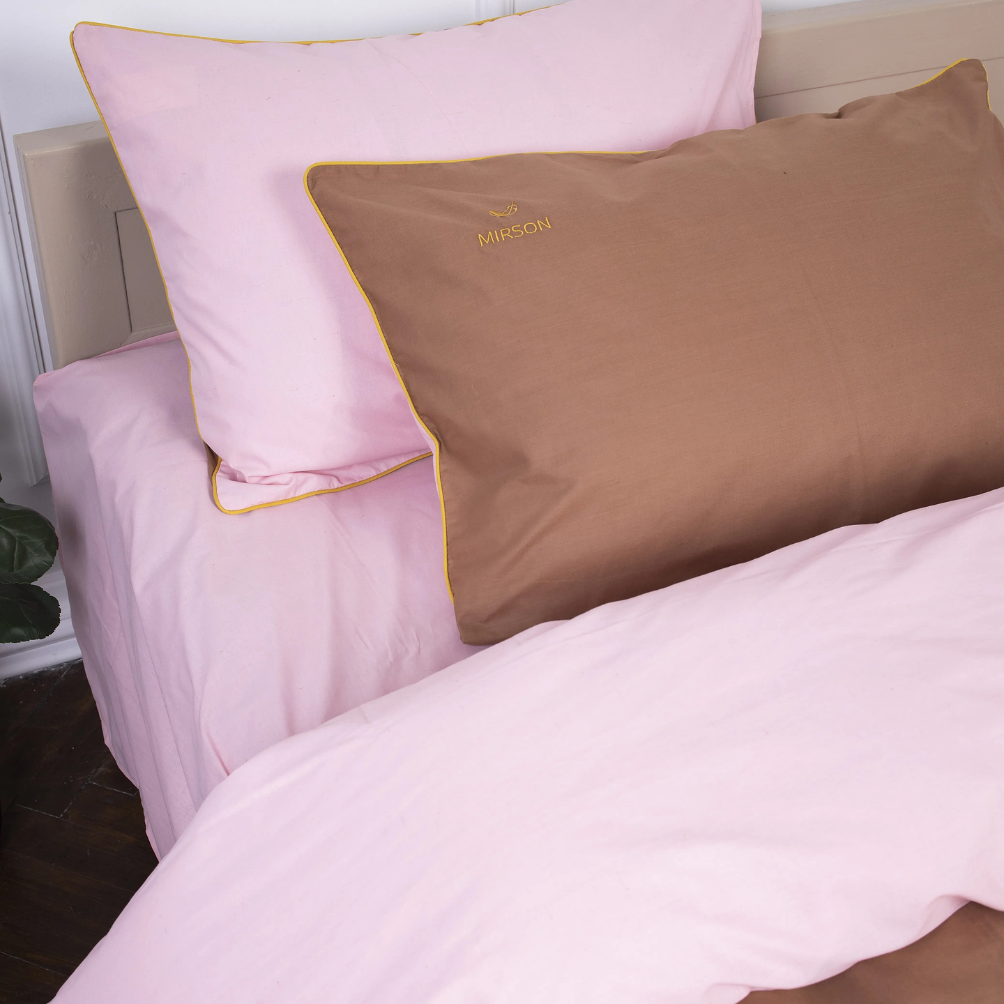 Комплект постільної білизни MirSon Ranforce Elite Corner "Riccarda" (14-1312 + 15-1511) 200х220 см (2200008400583)