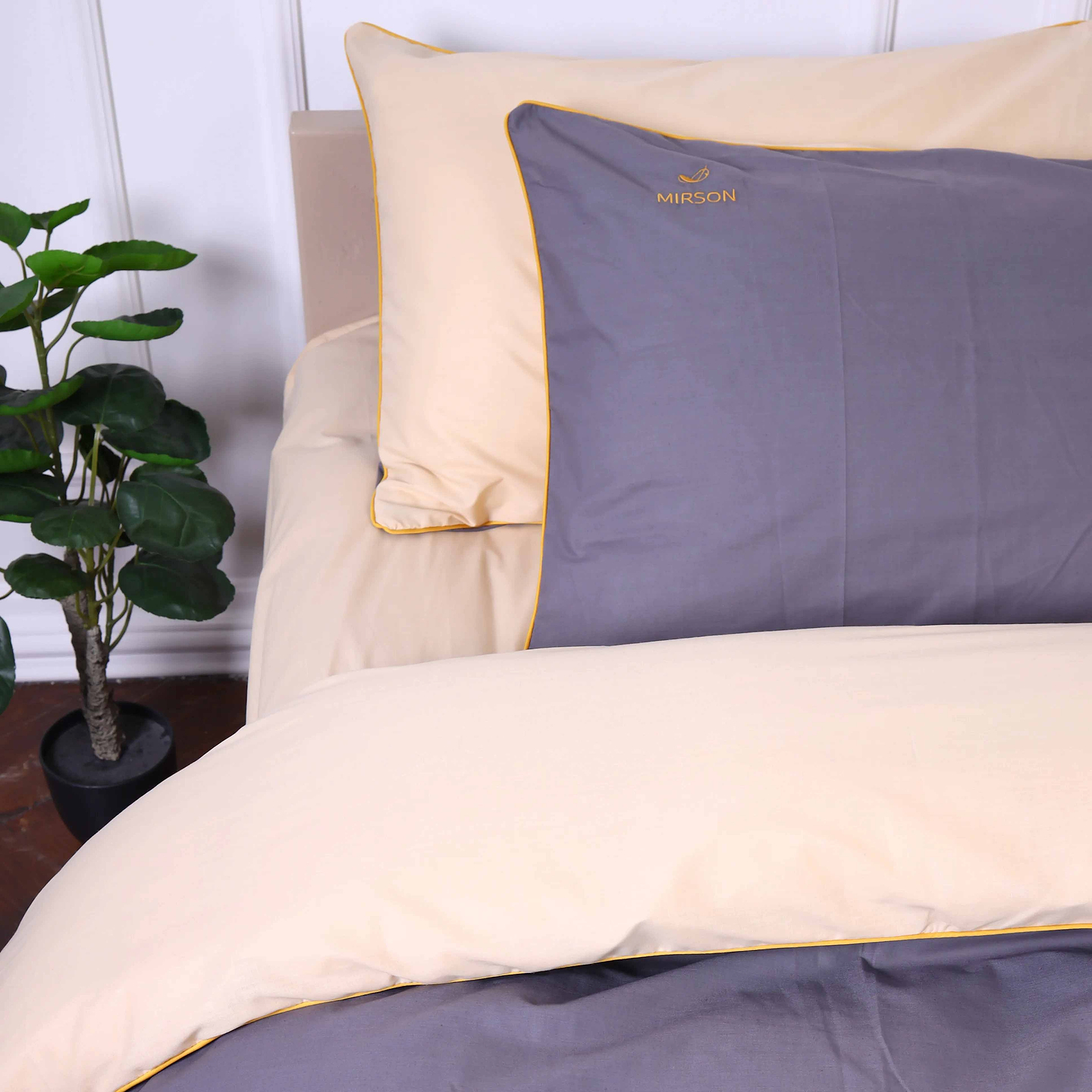 Комплект постельного белья MirSon Ranforce Elite Corner "Marco" (12-0712 + 16-5803) 143х210 см (2200008400637)