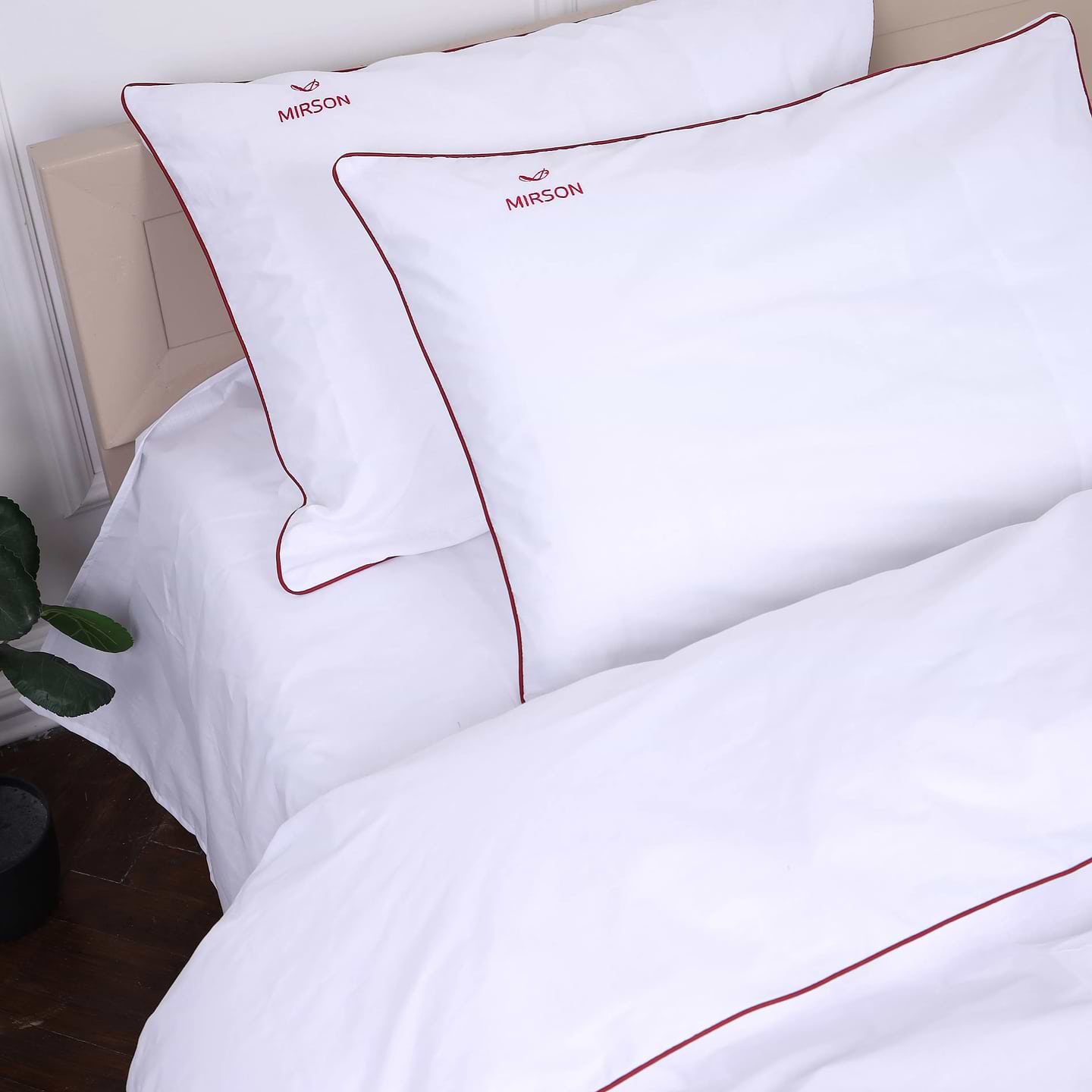 Комплект постельного белья MirSon Ranforce Elite Corner 11-2107 "White" 175х210 см (2200008401412)