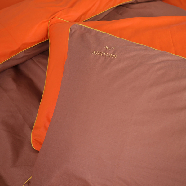 Фото - Комплект постельного белья MirSon Ranforce Elite Corner "Evelina" (13-1027 + 15-1511) 175х210 см (2200008401481)