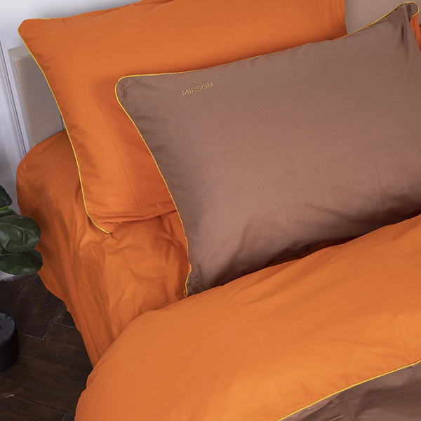 Фото - Комплект постельного белья MirSon Ranforce Elite Corner "Evelina" (13-1027 + 15-1511) 175х210 см (2200008401481)