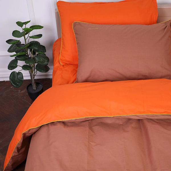 Фото - Комплект постельного белья MirSon Ranforce Elite Corner "Evelina" (13-1027 + 15-1511) 175х210 см (2200008401481)