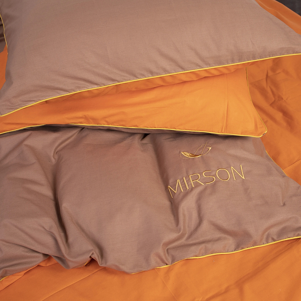 Фото - Комплект постельного белья MirSon Ranforce Elite Corner "Evelina" (13-1027 + 15-1511) 175х210 см (2200008401481)