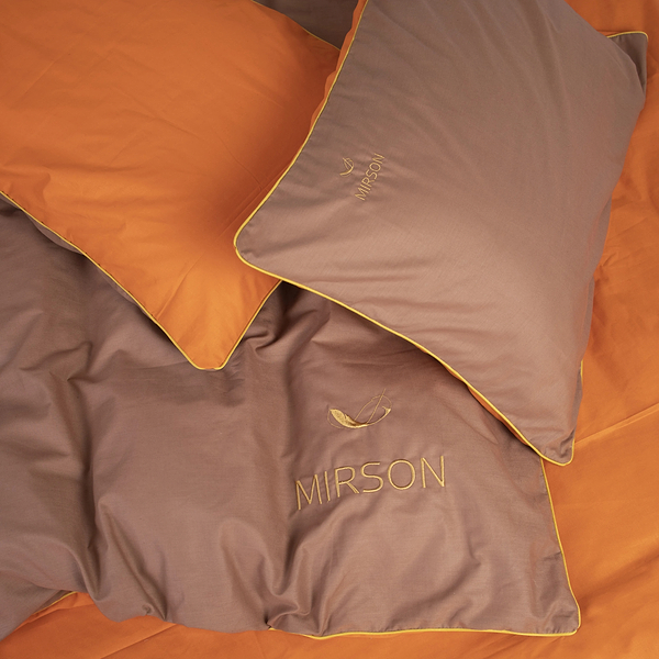 Фото - Комплект постельного белья MirSon Ranforce Elite Corner "Evelina" (13-1027 + 15-1511) 175х210 см (2200008401481)