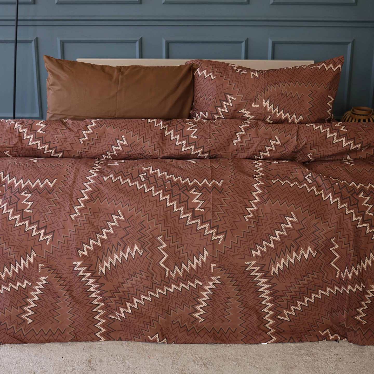 Комплект постільної білизни MirSon 200х220 см Ranforce Elite 17-0631 Diamond Brown Ранфорс (2200008465773)