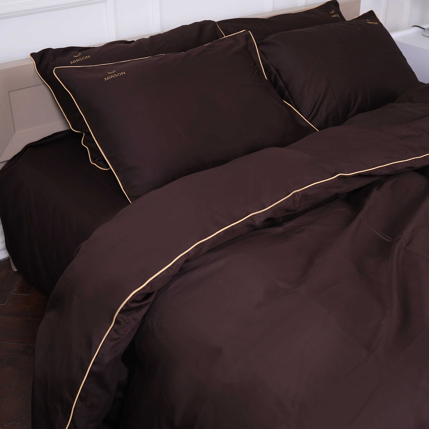 Комплект постельного белья MirSon 0211 Cacao Corner Сатин (2200008712495)