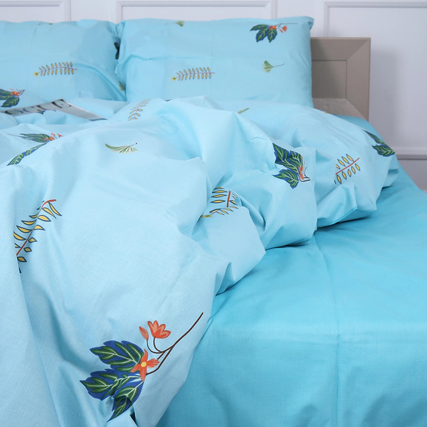 Фото - Комплект постельного белья MirSon 175x210 см Ranforce Elite 17-4736 Green leaves (2200008926434)