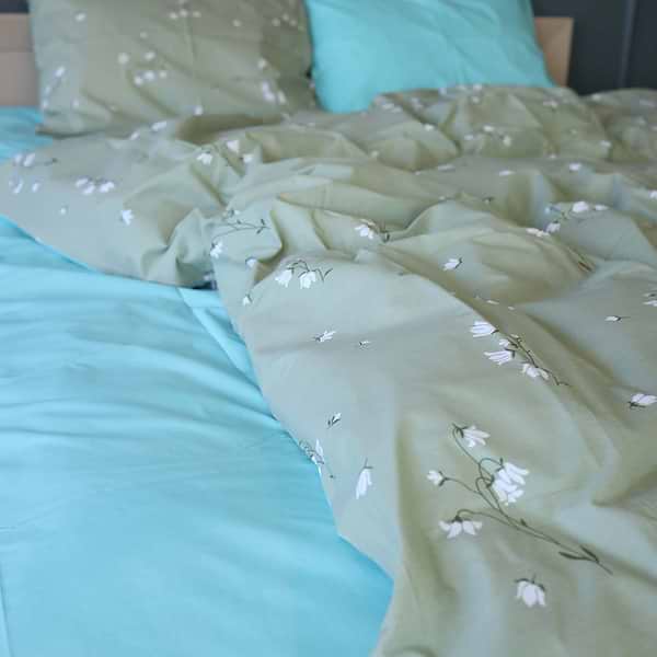 Фото - Комплект постільної білизни MirSon 200х220 см Ranforce Elite 17-4736 Green leaves (2200008926441)