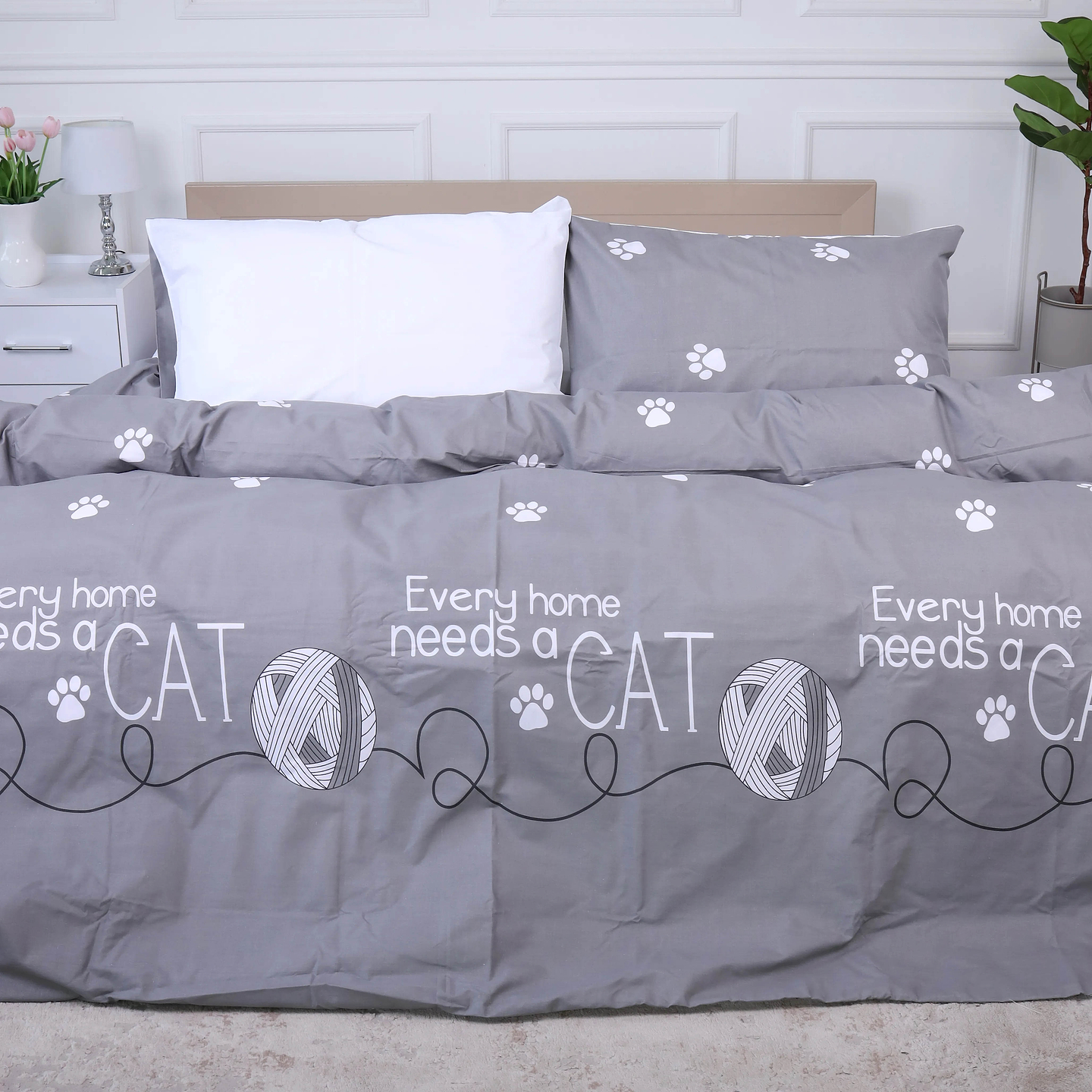 Комплект постельного белья MirSon 200х220 см Бязь 17-4737 Cat's paws (2200008926700)