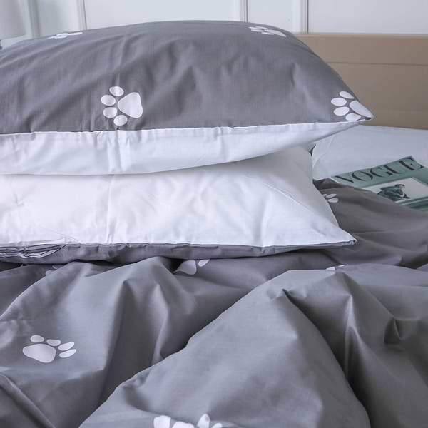 Фото - Комплект постільної білизни MirSon 200х220 см Бязь 17-4737 Cat's paws (2200008926700)