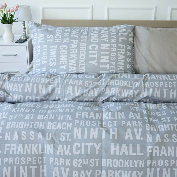 Фото - Комплект постільної білизни MirSon 200х220 см Бязь 17-4739 Newspaper (2200008927745)