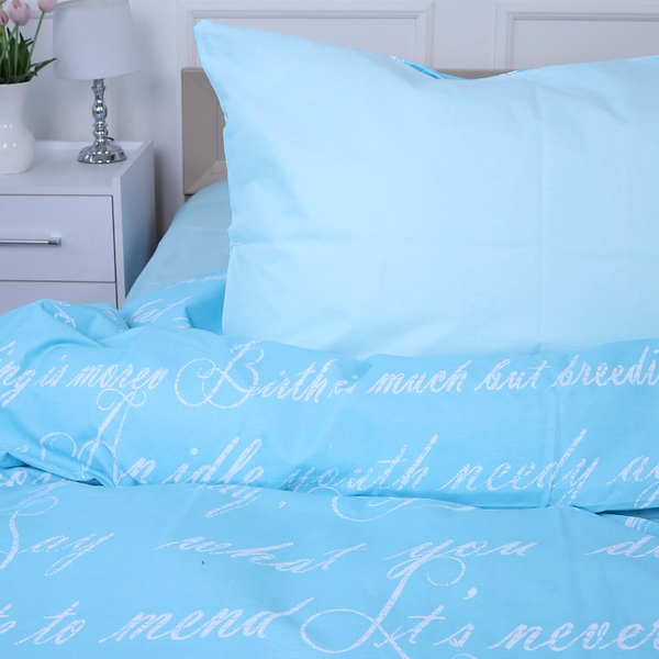 Фото - Комплект постільної білизни MirSon 200х220 см Бязь 17-4744 Manuscript (2200008930349)