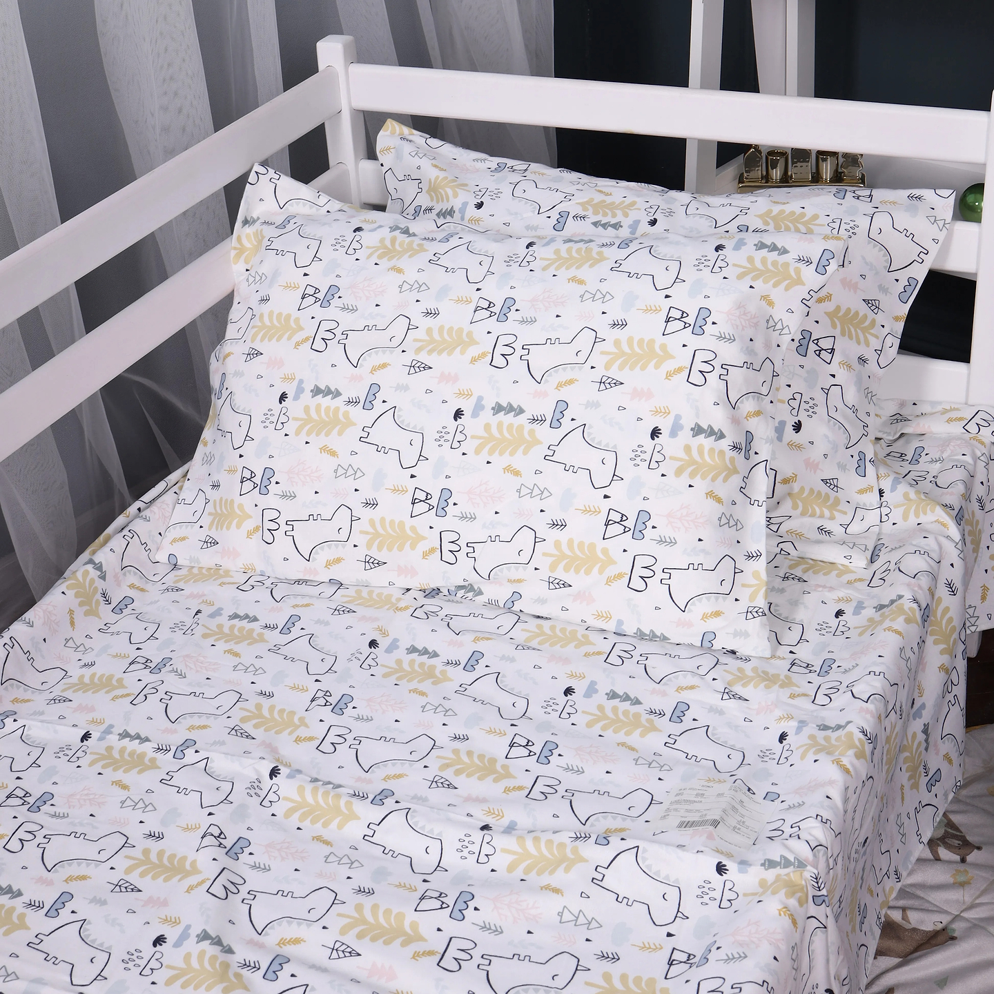 Комплект постільної білизни MirSon King Size 220x240 см 011 Dino Фланель (2200009654596)