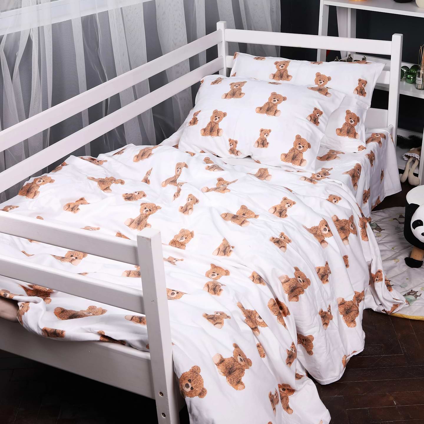 Комплект постільної білизни MirSon King Size 220x240 см 017 Teddy Фланель (2200009655562)